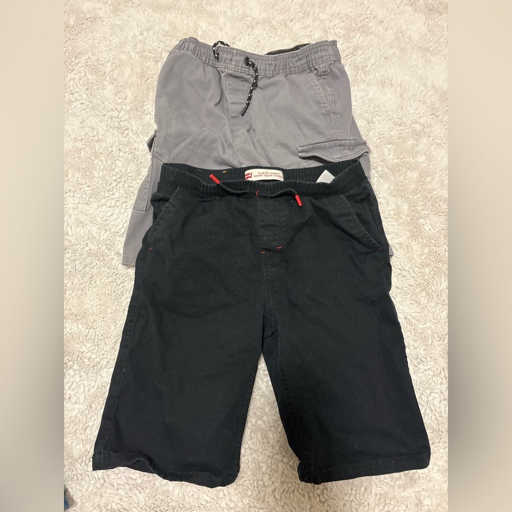 Gray and Black Casual Shorts Set levies 12 boys